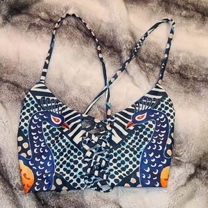 Mara Hoffman peacock bikini top